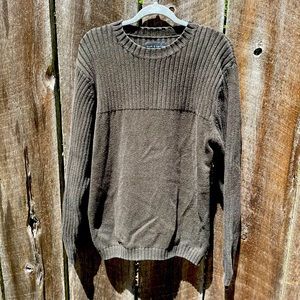 Men’s green 95% cotton 5% nylon ribbed knit Large Tall (LT) sweater